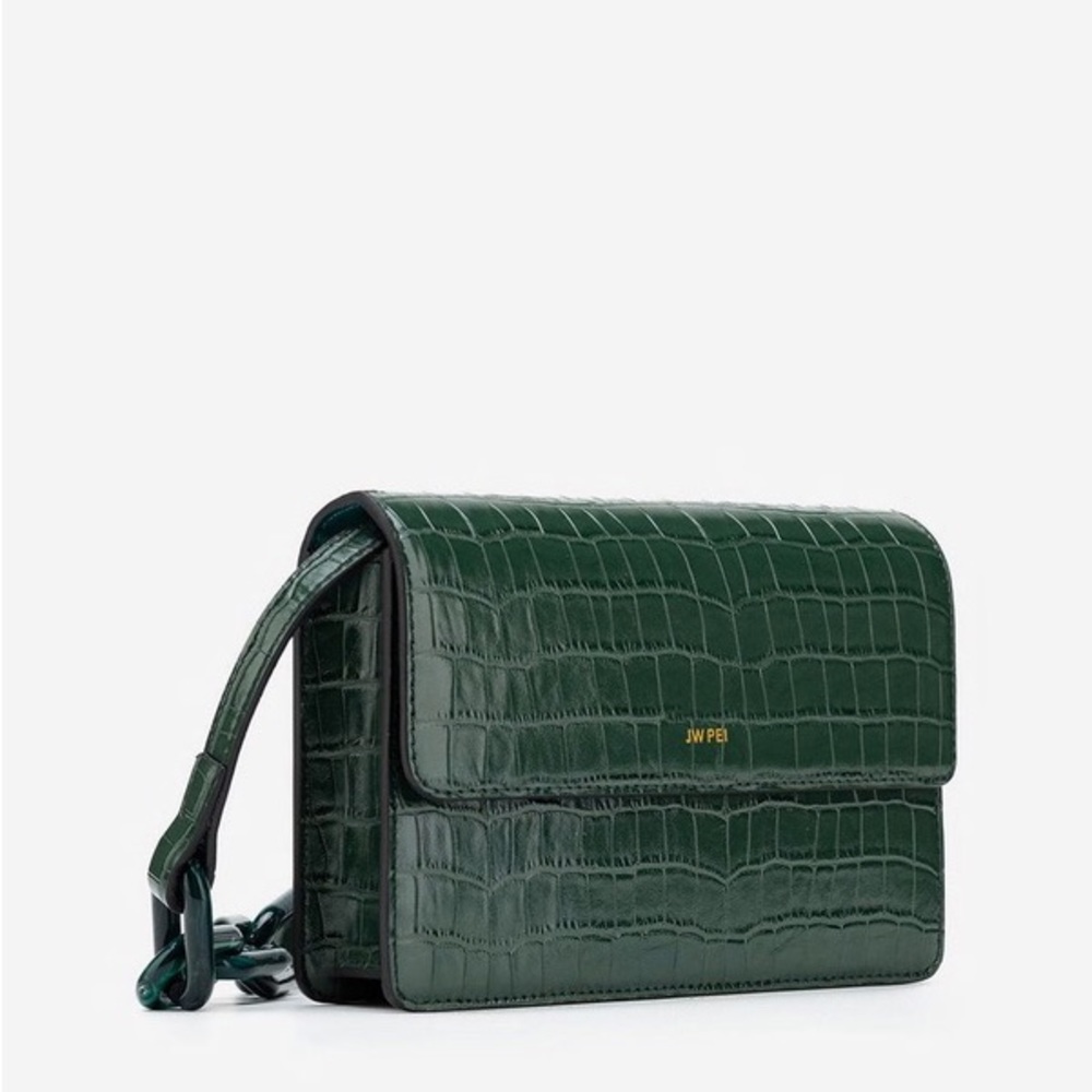 JW PEI Julia Acrylic Chain Vegan Leather Cross-Body Bag